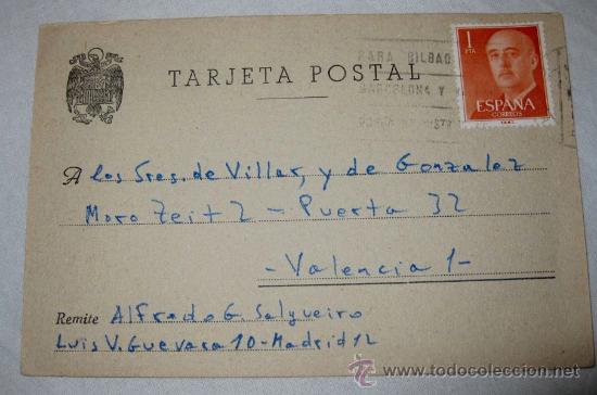 Sellos: ANTIGUA TARJETA POSTAL 1966 - Foto 1