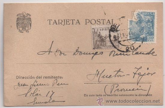 Sellos: TARJETA POSTAL. 1947. - Foto 1