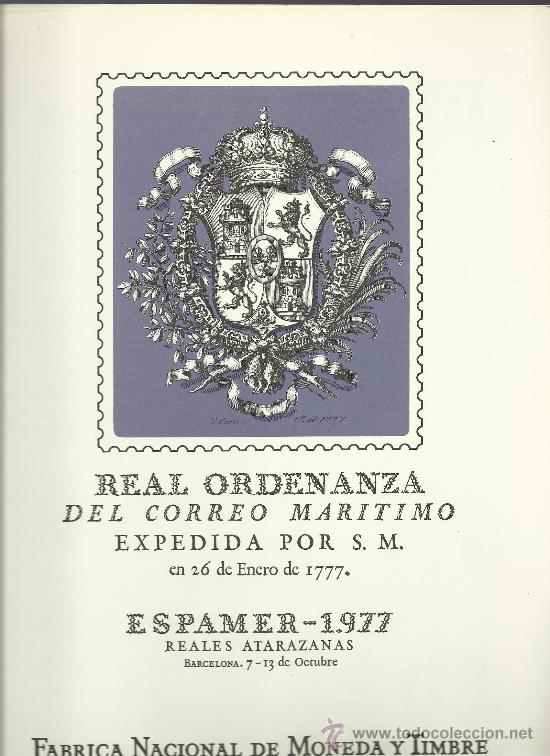 Sellos: DOCUMENTO FILATELICO DE OCTUBRE DE 1977 - Foto 1