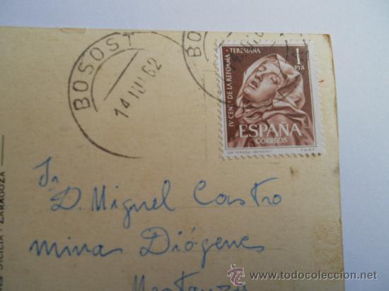 Sellos: postal de zaragoza circulada en 1962 con sello - Foto 2