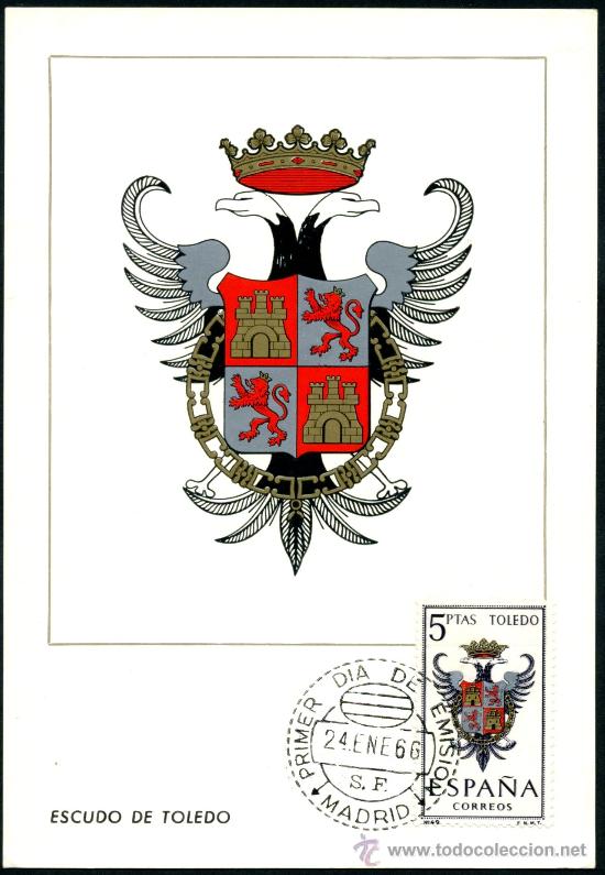 Sellos: Postal &ndash; Escudo de TOLEDO 1966 - Foto 1