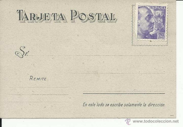 Sellos: TARJETA POSTAL ESTADO ESPA&Ntilde;OL CON SELLO DE FRANCO 20CTS EDIFICL 1047 SIN CIRCULAR - Foto 1