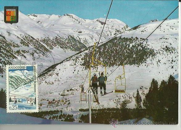 Sellos: TARJETA M&Aacute;XIMA. ANDORRA. 1987. - Foto 1
