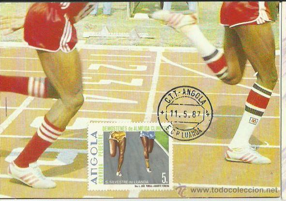 Sellos: TARJETA M&Aacute;XIMA. ANGOLA. LUANDA. 1987. - Foto 1