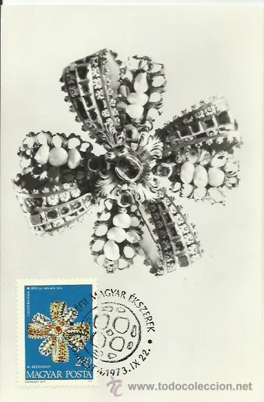 Sellos: TARJETA M&Aacute;XIMA. HUNGRIA. 1973. . - Foto 1