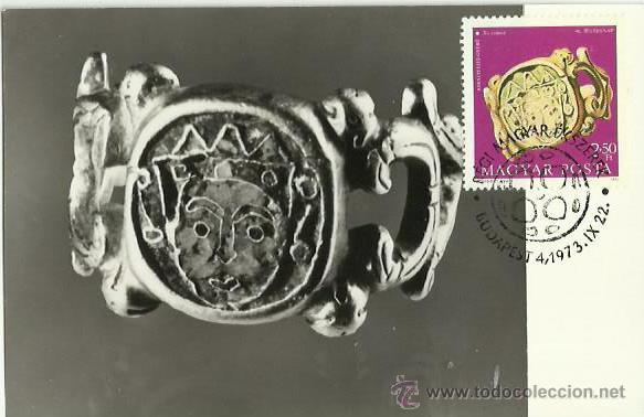 Sellos: TARJETA M&Aacute;XIMA. HUNGRIA. 1973. - Foto 1