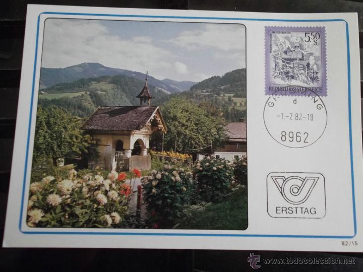 Sellos: Austria. 1539 TM Capilla de la paz sobre el monte Stoderzinken.  1982 - Foto 1