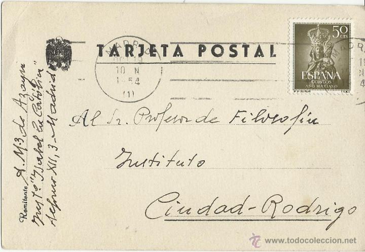 Sellos: HISTORIA POSTAL TARJETA POSTAL DE 1954 CIRCULADA - Foto 1
