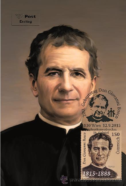 Sellos: Austria 2015 -Don Giovanni Bosco maxicard - Foto 1