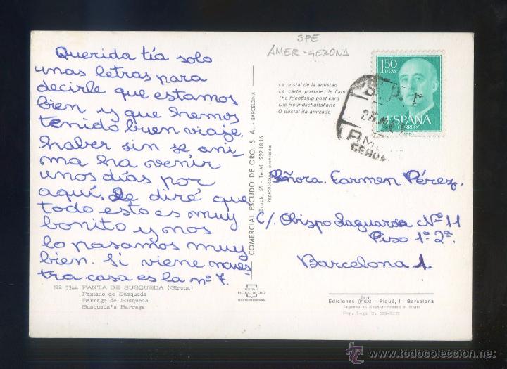 Sellos: TP circulada matasellos *S.P.E. Amer. Gerona* Poco legible. - Foto 1