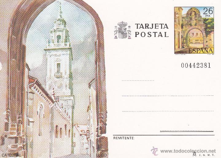Sellos: TARJETA POSTAL: 1983 LUGO -- CATEDRAL - Foto 1