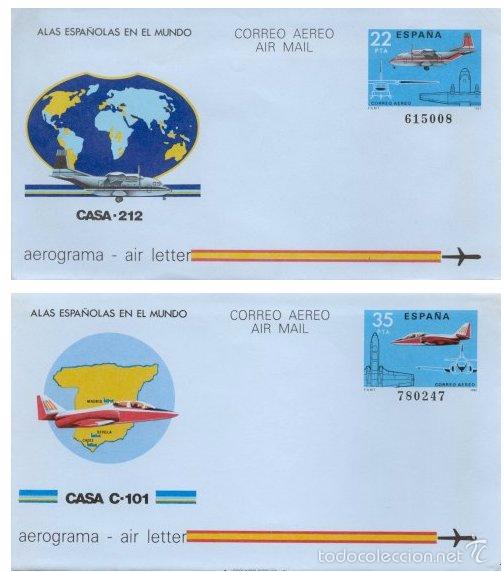 Sellos: ESPA&Ntilde;A 1983. AEROGRAMAS 205 - 206 - Foto 1