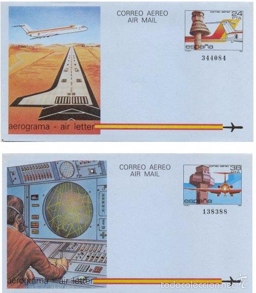 Sellos: ESPA&Ntilde;A 1984. AEROGRAMAS 207 - 208. - Foto 1