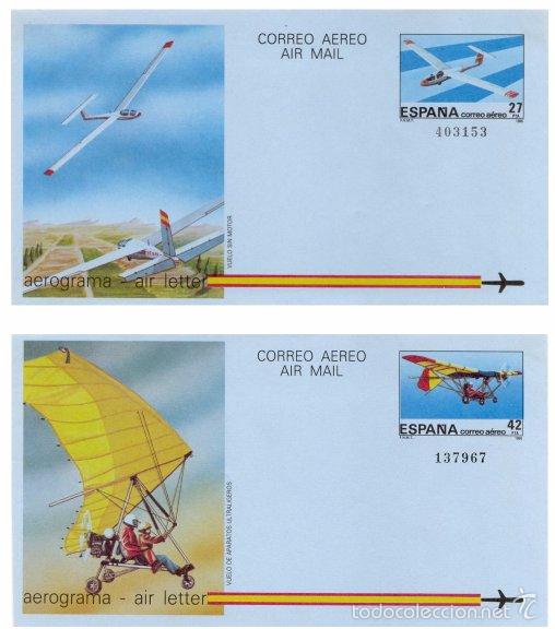 Sellos: ESPA&Ntilde;A 1985. AEROGRAMAS 209 - 210. - Foto 1