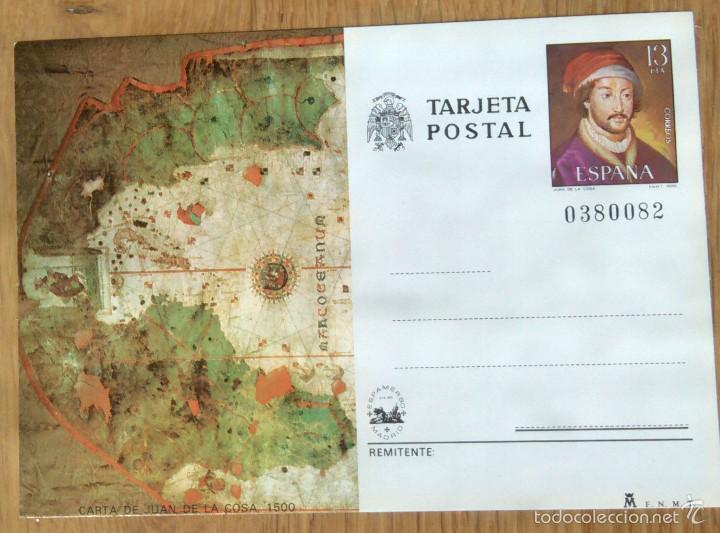 Sellos: TARJETA POSTAL - CARTA DE JUAN DE LA COSA - Foto 1