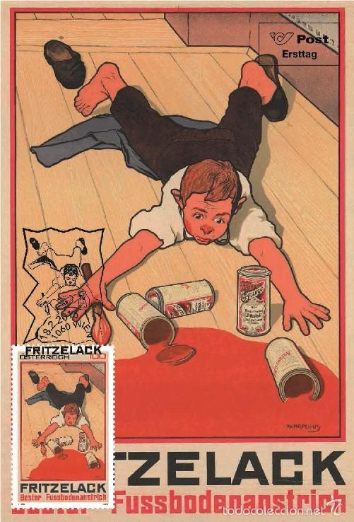 Sellos: Austria 2016 - Klassische Markenzeichen - Fritzelack maxium postcard - Foto 1