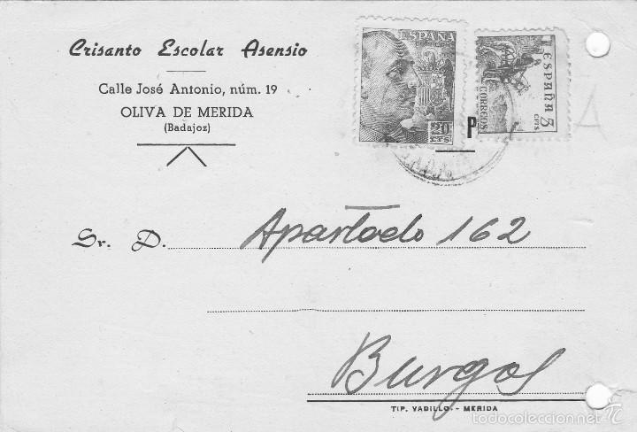 Sellos: ESPA&Ntilde;A.- A&Ntilde;O 1946.-TARJETA COMERCIAL - Foto 1