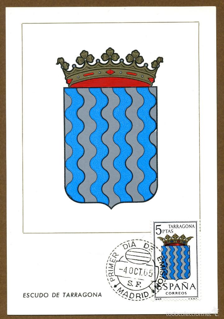 Sellos: Postal &ndash; Escudo de TARRAGONA 1965 - Foto 1