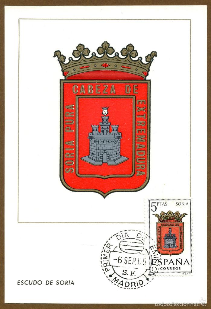 Sellos: Postal &ndash; Escudo de SORIA 1965 - Foto 1