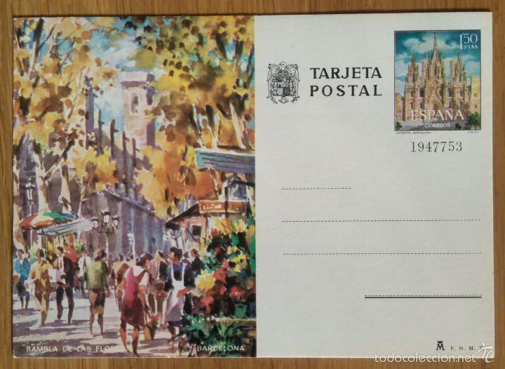 Sellos: TARJETA POSTAL - BARCELONA - RAMBLA DE LAS FLORES - Foto 1