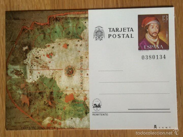 Sellos: TARJETA POSTAL - CARTA DE JUAN DE LA COSA - Foto 1
