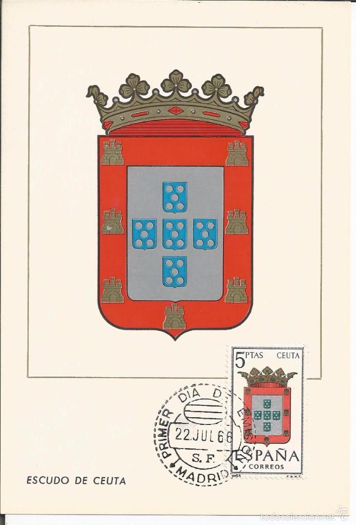 Sellos: Espa&ntilde;a Spain 1966 - Yvert 1390 Ceuta maxicard - Foto 1