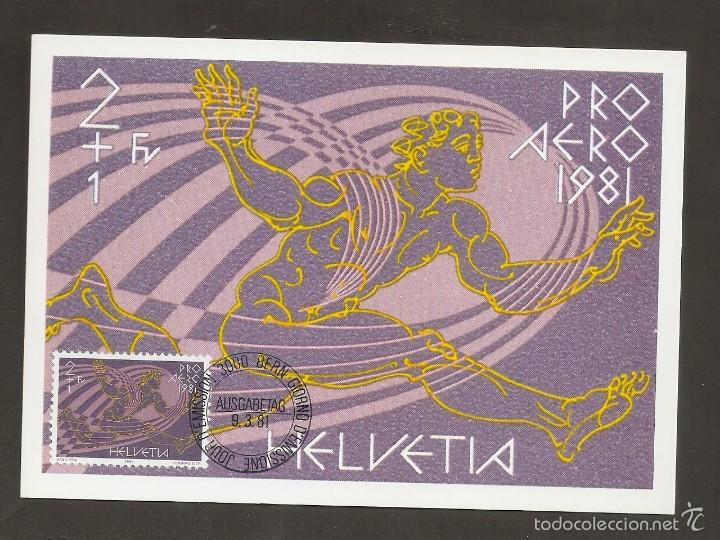 Sellos: SUIZA. 1981. CARTA M&Aacute;XIMA. PRO AERO - Foto 1