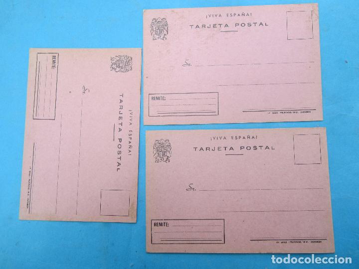 Sellos: tarjeta postal viva franco , 3 iguales , - Foto 1