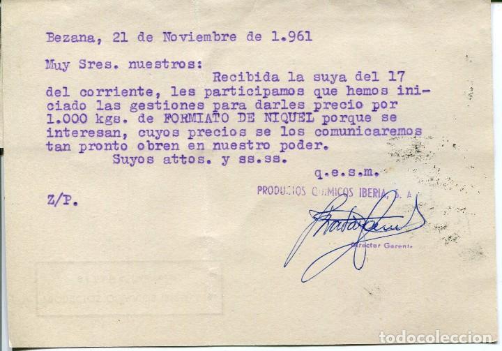 Sellos: TARJETA POSTAL-BEZANA-SANTANDER-1961 - Foto 2