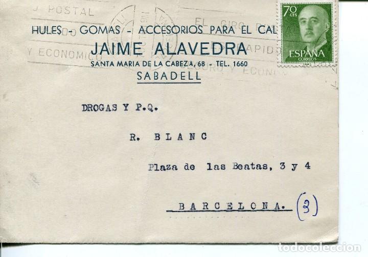 Sellos: TARJETA POSTAL--SABADELL 1961 - Foto 1