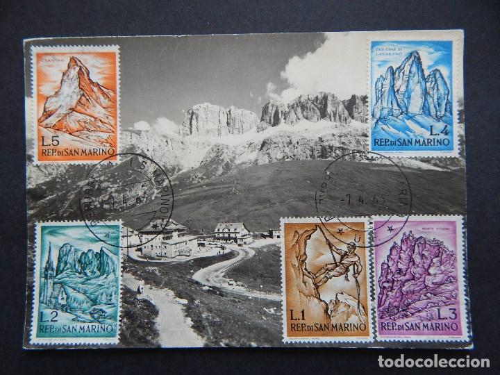 Sellos: Tarjeta máxima italiana - Passo Pordoi, Gruppo Sella. Cima Pordoi - 16.2.1967 - Foto 1 - 82013624