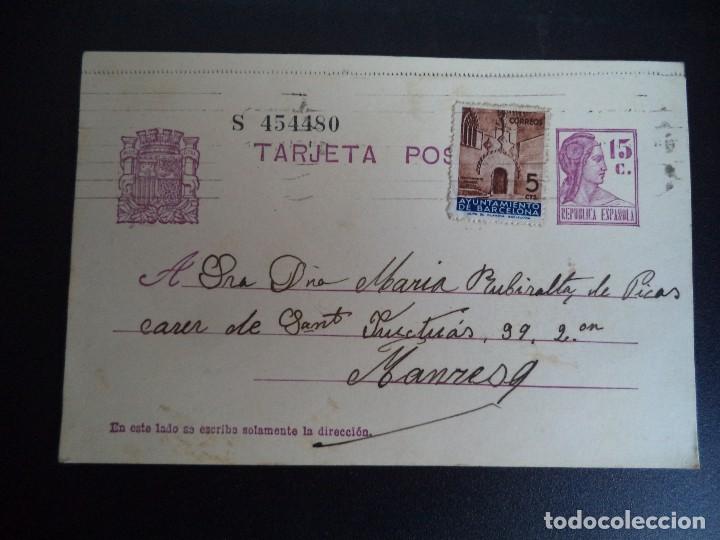 Sellos: Targeta postal circulada a Manresa 1924 - Foto 1