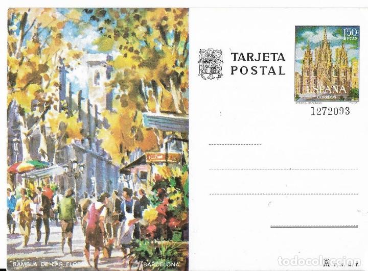 Sellos: :::: C357 - TARJETA POSTAL - RAMBLA DE LAS FLORES - BARCELONA - Foto 1