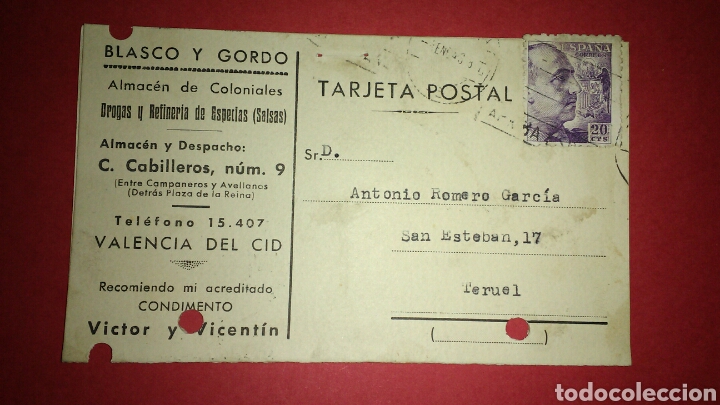 Sellos: TARJETA POSTAL COMERCIAL. VALENCIA. - Foto 1
