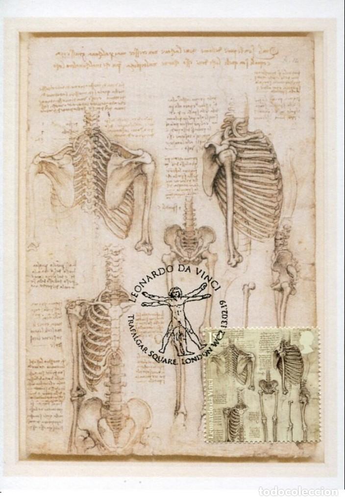 Sellos: Great Britain 2019 - Leonardo da Vinci maximum card - Foto 1