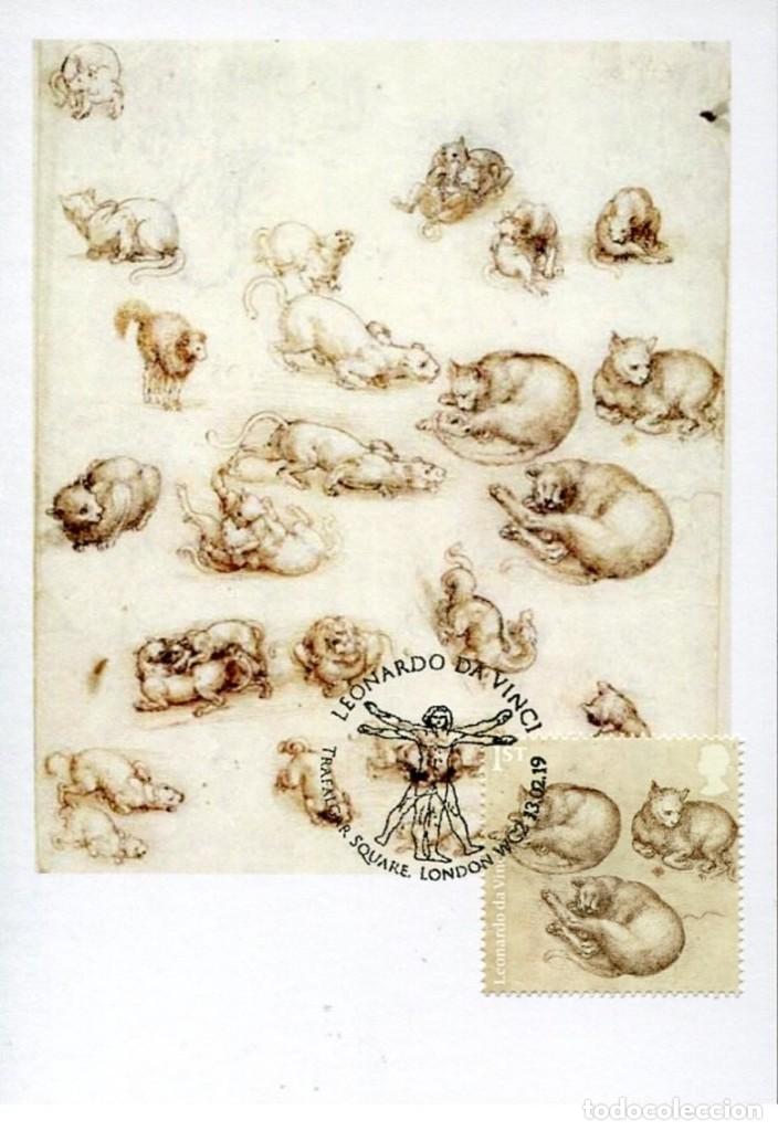 Sellos: Great Britain 2019 - Leonardo da Vinci maximum card - Foto 1