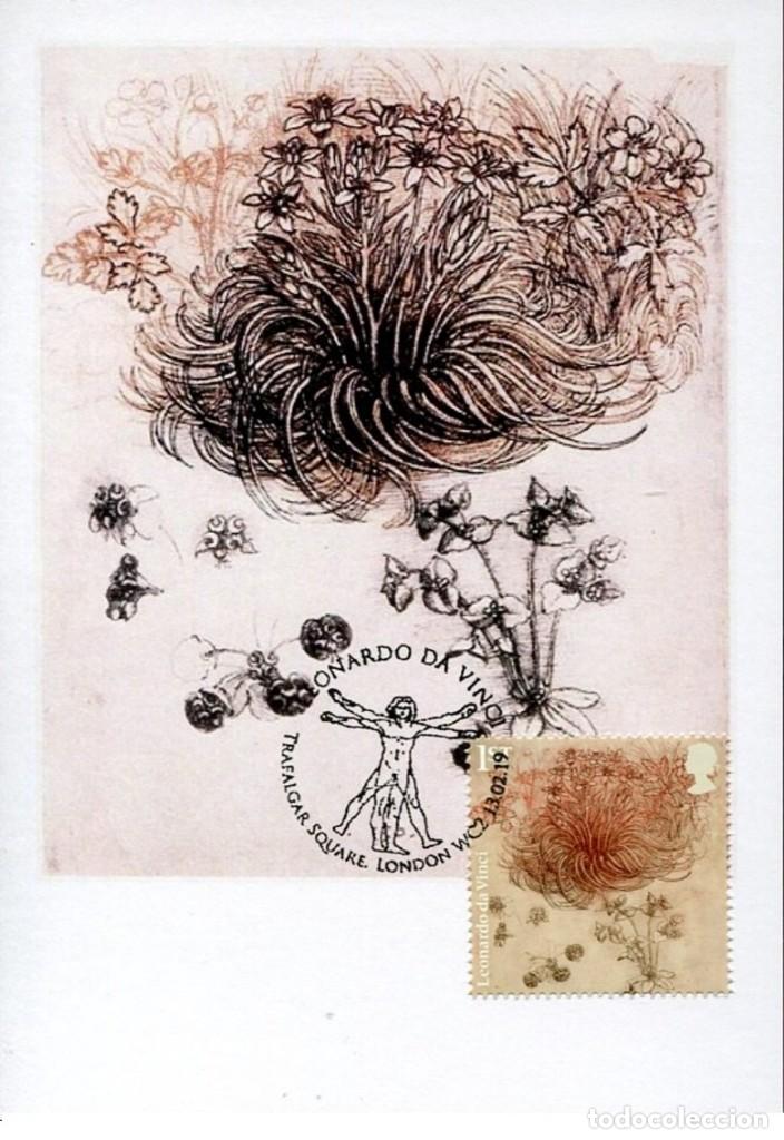 Sellos: Great Britain 2019 - Leonardo da Vinci maximum card - Foto 1