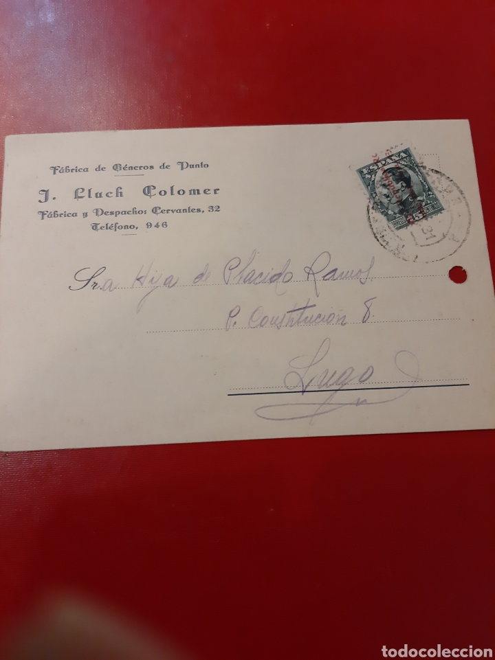 Sellos: 1931Tarrsa J.Lluch Colomer matasello de Lugo - Foto 1