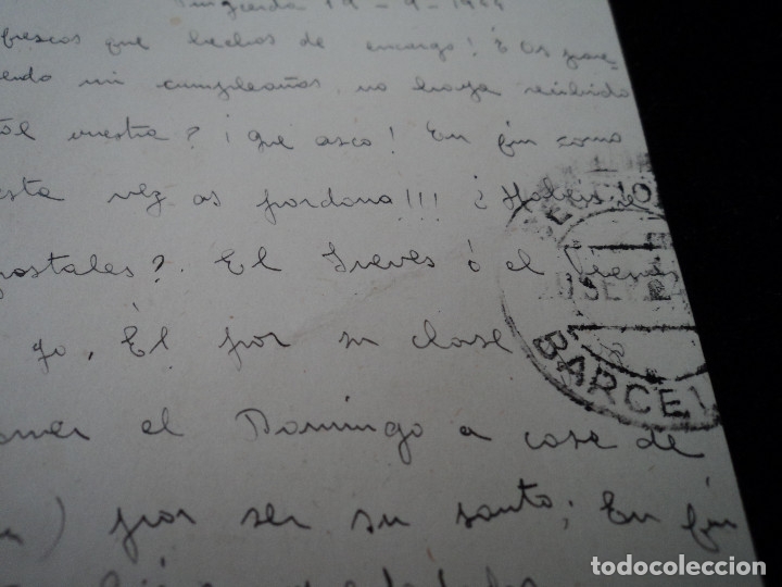 Sellos: tarjeta postal circulada 1944 - Foto 2