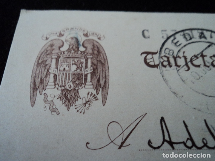 Sellos: tarjeta postal circulada ubeda jaen 1942 - Foto 2