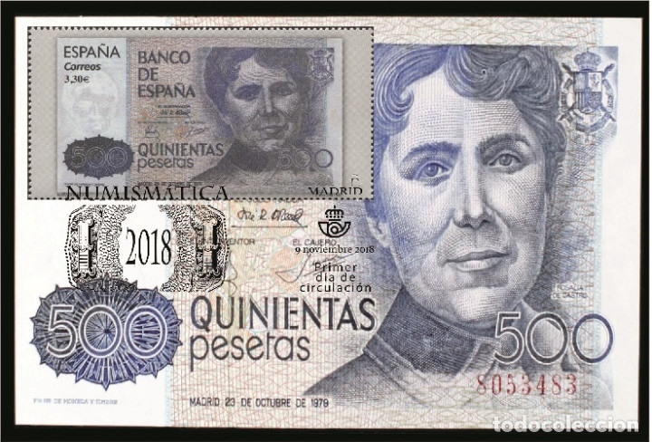 Sellos: Spain 2018 - Numismatics maximum card - Foto 1
