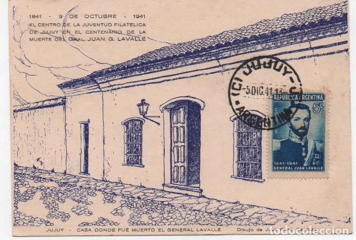 Sellos: Tarjeta m&aacute;xima General Lavalle - Foto 1