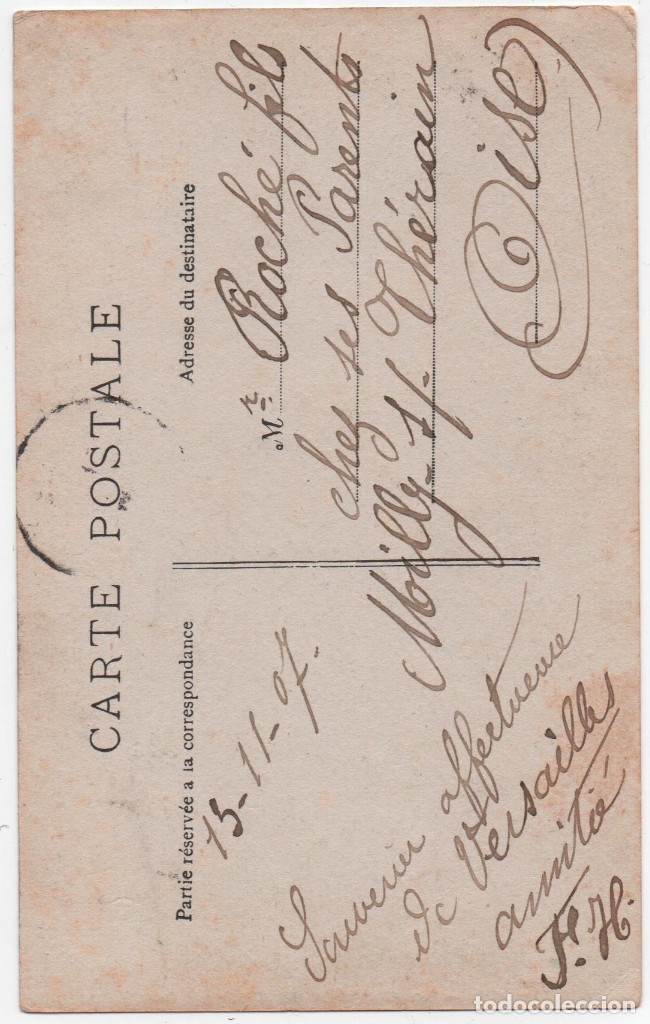 Sellos: Tarjeta francesa circulada en 1907 - Foto 2