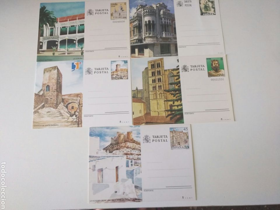 Sellos: 5 postals monuments - Foto 1