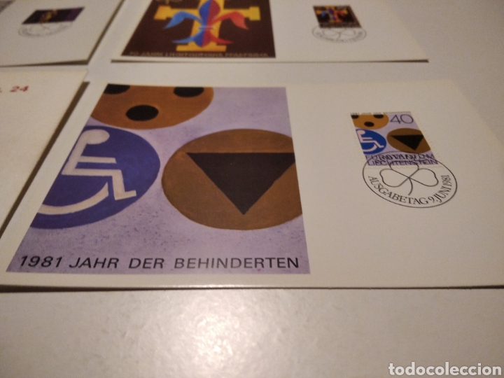 Sellos: Sobre con 3 tarjeta Maxima Liechtenstein 1981 - Foto 4