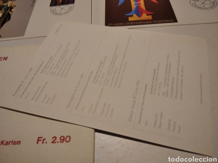 Sellos: Sobre con 3 tarjeta Maxima Liechtenstein 1981 - Foto 5