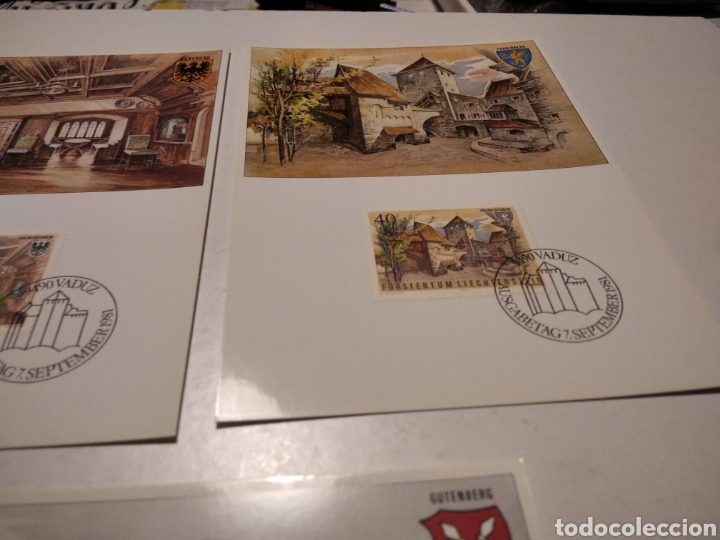 Sellos: Sobre con 4 tarjeta Maxima LIECHTENSTEIN - Foto 3