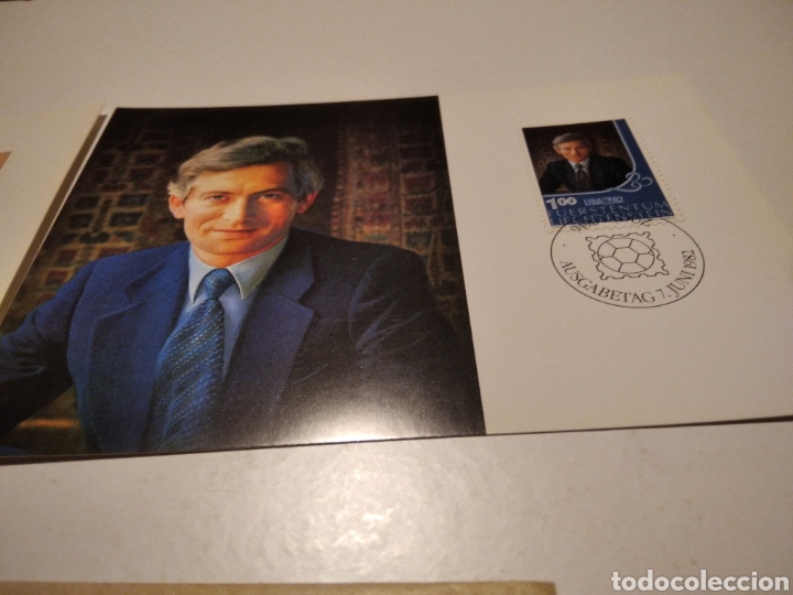 Sellos: Sobre con 2 tarjeta Maxima LIECHTENSTEIN LIBA 82 - Foto 3