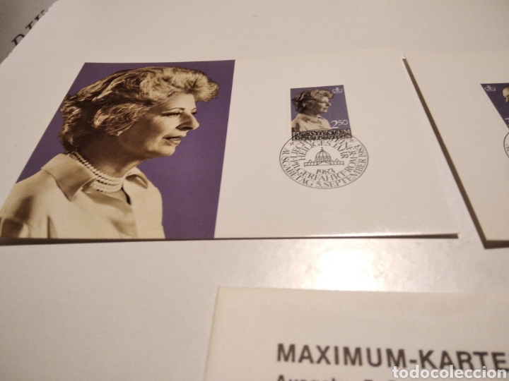 Sellos: Sobre con dos tarjeta Maxima LIECHTENSTEIN 1983 - Foto 2