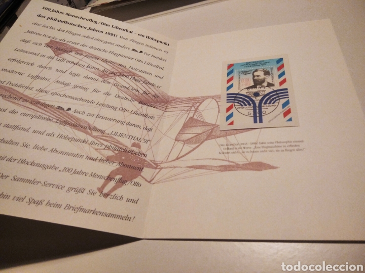 Sellos: Documento Filat&eacute;lico Otto Lilienthal - Foto 2